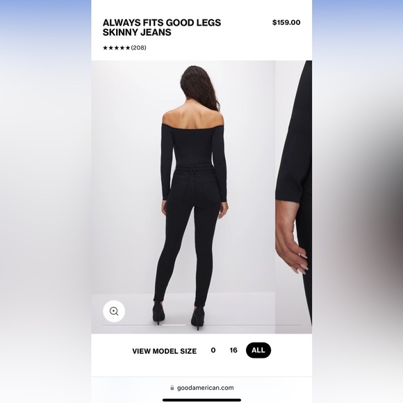 Always Fits Good Legs Skinny Jeans - Good American - Size 00-4 - Picture 4 of 9